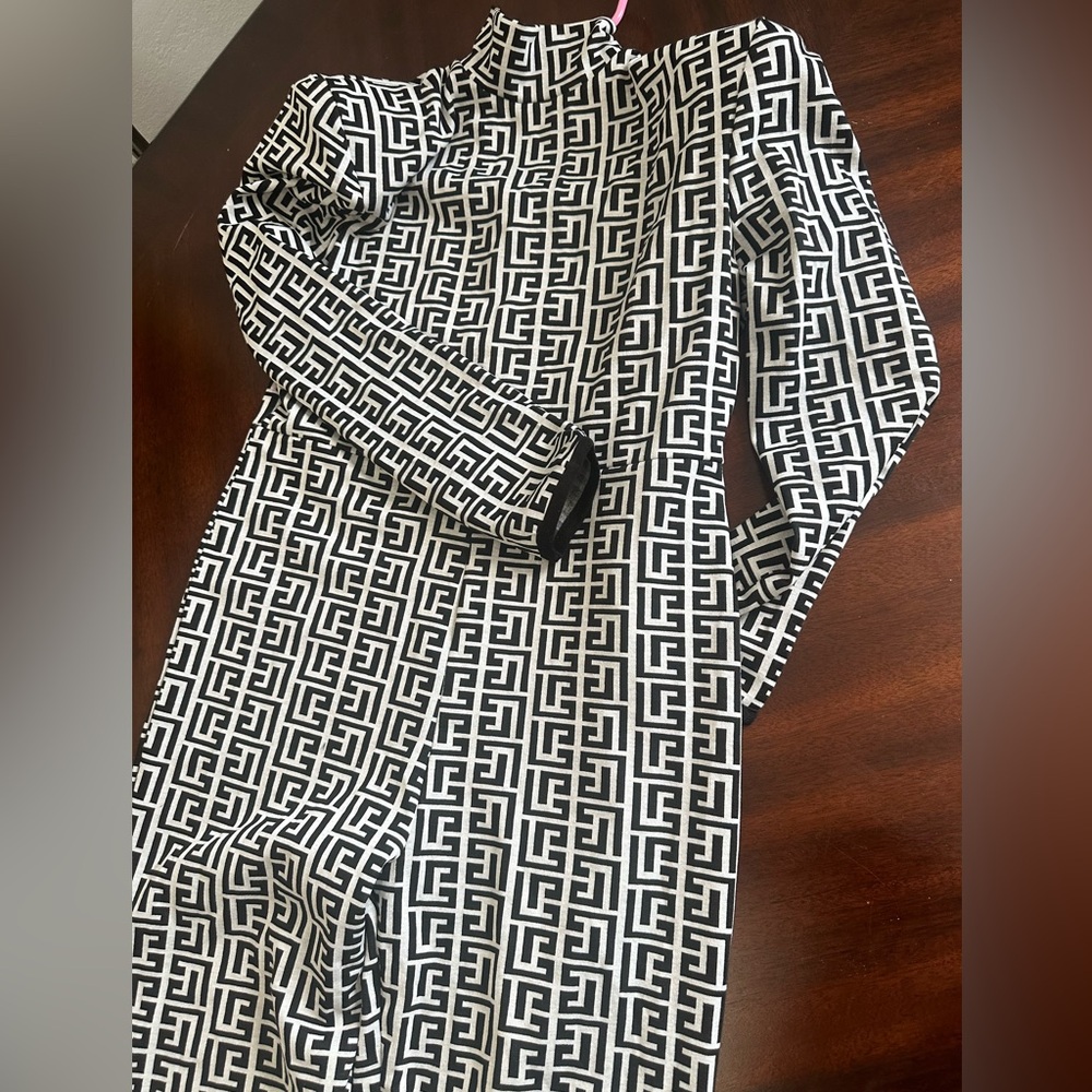 Geometric Black and White Jumpsuit